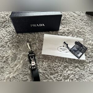 Prada Leather Keychain